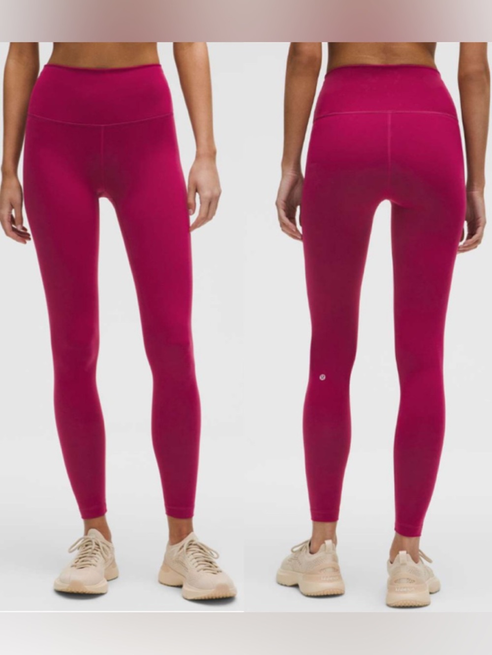 NWT LULULEMON Wunder Train High Rise Legging 28” in Magenta Smoke size 12
